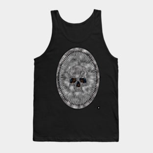 Grey skull, grey background. Tank Top